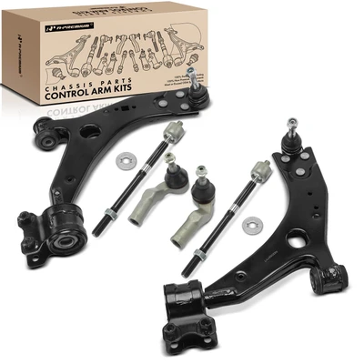 6 Pcs Front Control Arm with Ball Joint Tie Rod End