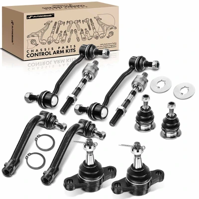 10 Pcs Front Stabilizer Bar Link & Tie Rod End Ball Joint