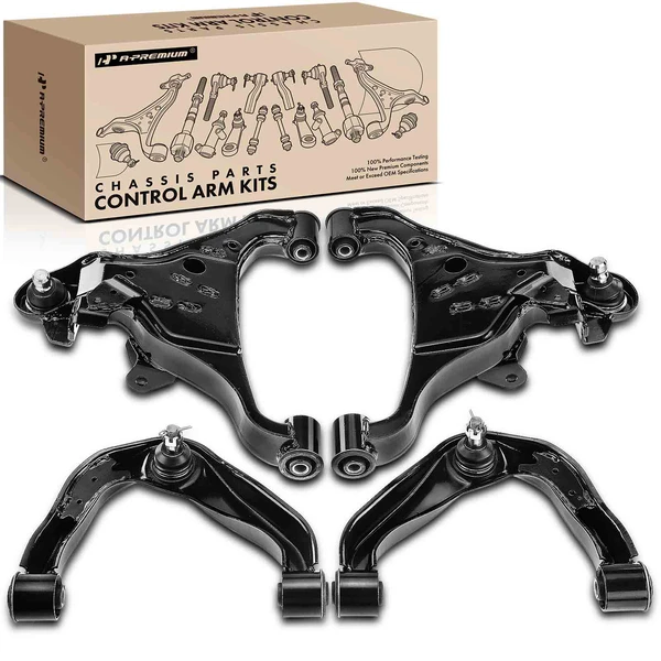 2005-2015 Nissan Xterra 4-Pc Control Arm and Ball Joint Kit, Front Lower & Upper with Ball Joint A-Premium APCA2822