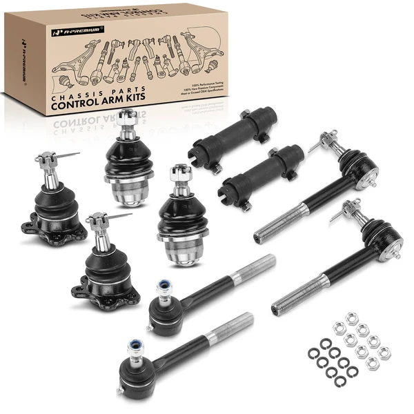 A Set of 10 Ball Joint Tie Rod End and Adjusting Sleeve Kit Front Side A-Premium APCA2509