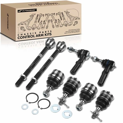 8 Pcs Front Tie Rod End & Ball Joint
