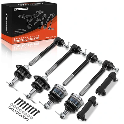 10 Pcs Idler Arm with Ball Joint & Tie Rod End with Adjusting Sleeve
