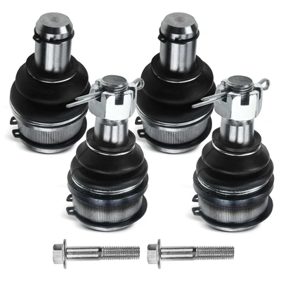 4 Pcs Front Lower & Upper Ball Joint
