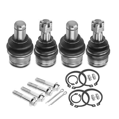 4 Pcs Front Lower & Upper Ball Joint