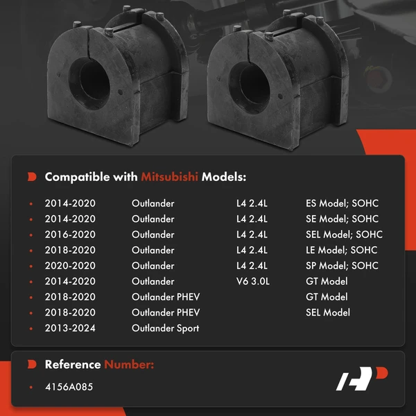 2-Pc Sway Bar Bushing, Rear Driver & Passenger A-Premium APCA9582