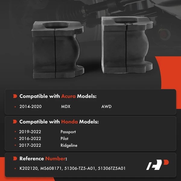 2-Pc Sway Bar Bushing Kit, Front To Frame A-Premium APCA9583