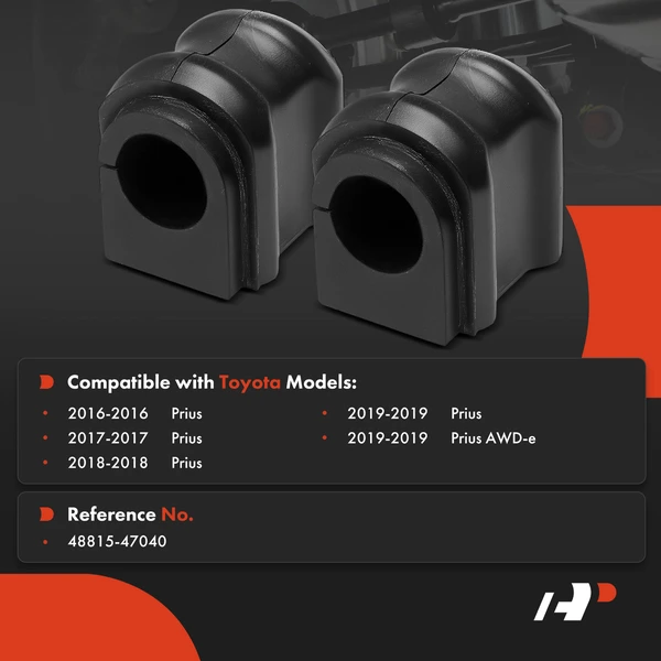 2-Pc Sway Bar Bushing Kit, Front Side A-Premium APCA9584