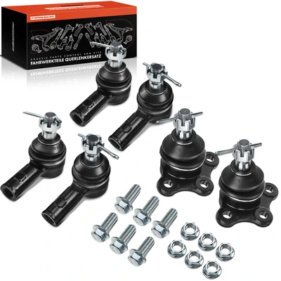 6 Pcs Inner & Outer Tie Rod End Ball Joint