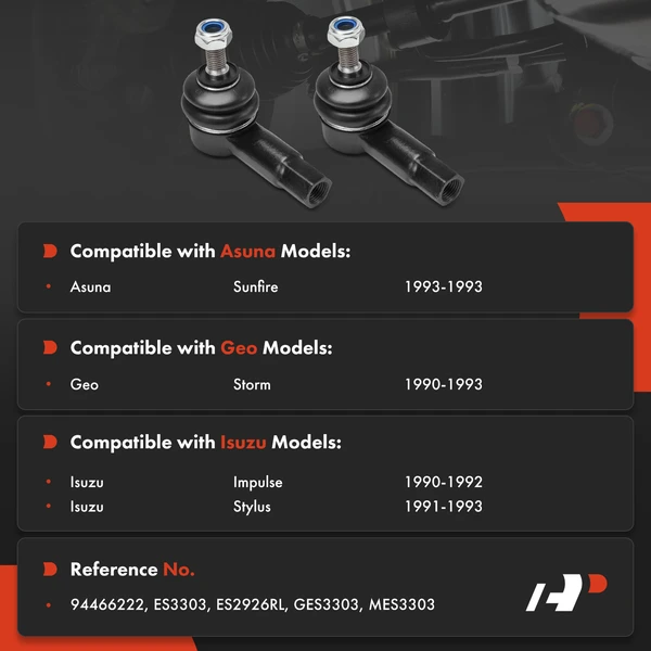 Tie Rod End Front Driver & Passenger Outer A-Premium APCA8012