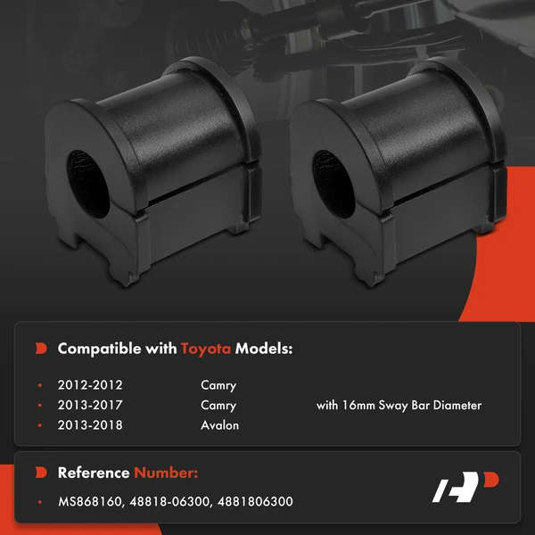2-Pc Stabilizer Bar Bushing, Rear To Frame A-Premium APCA9587