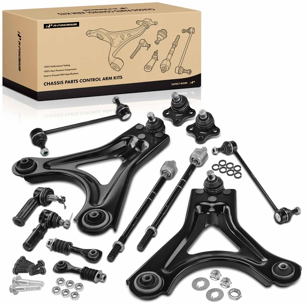 A Set of 12 Control Arm Ball Joint Sway Bar Link Tie Rod End Kit Front & Rear A-Premium APCA2561