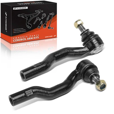 2 Pcs Driver & Passenger Outer Tie Rod End