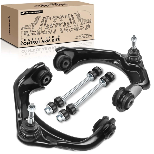 A Set of 4 Control Arm and Sway Bar Link Kit Front Side A-Premium APCA2563