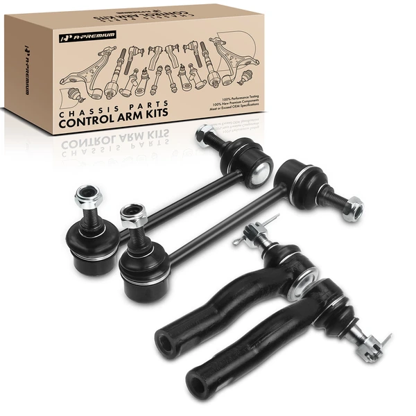 2006-2009 Ford Fusion A Set of 4 Tie Rod End and Sway Bar Link Kit Front Side A-Premium APCA2564