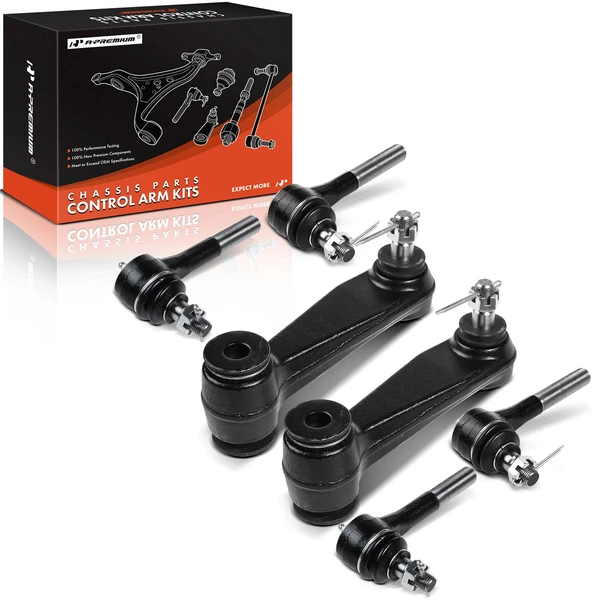 1981-1994 Dodge B250 A Set of 6 Tie Rod End and Idler Arm Kit Inner & Outer A-Premium APCA2565