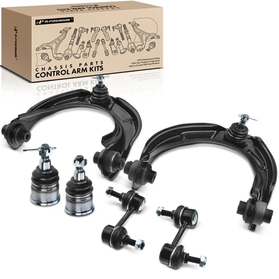 6 Pcs Front Upper Control Arm with Ball Joints Sway bar link