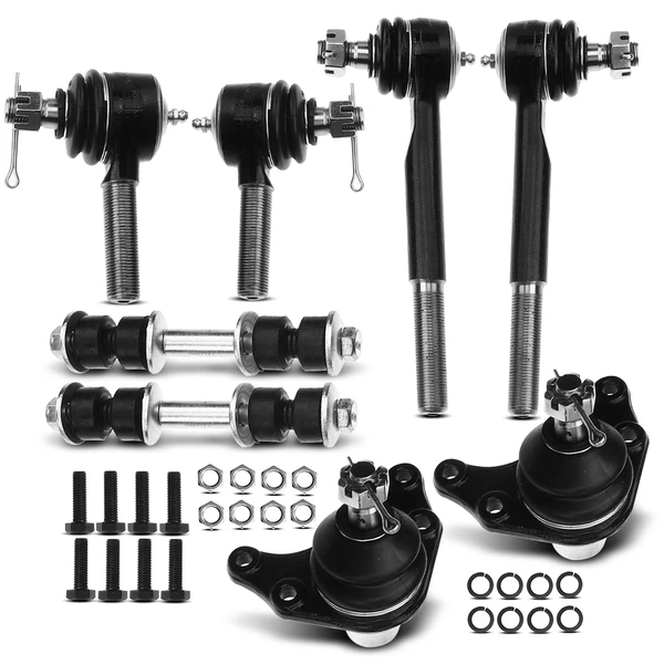 A Set of 8 Ball Joint Sway Bar Link and Tie Rod End Kit Front, Inner & Outer A-Premium APCA2572