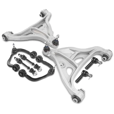8 Pcs Control Arm with Ball Joint Sway Bar Link Tie Rod End