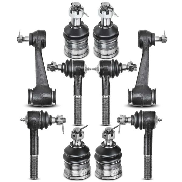 1996-1998 Dodge B1500 A Set of 10 Ball Joint Idler Arm and Tie Rod End Kit Front Side A-Premium APCA2583
