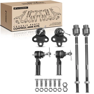 6 Pcs Inner & Outer Tie Rod Ends with Ball joints
