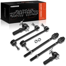 1995-1996 Cadillac Eldorado A Set of 6 Sway Bar Link and Tie Rod End Kit Front Inner & Outer A-Premium APCA2590