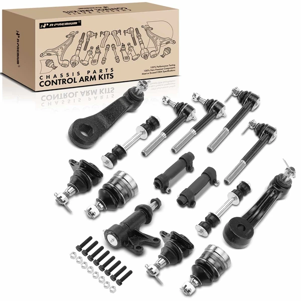 1993-1999 GMC C2500 Suburban A Set of 15 Ball Joint and Sway Bar Link Full Kit Front Side A-Premium APCA2598