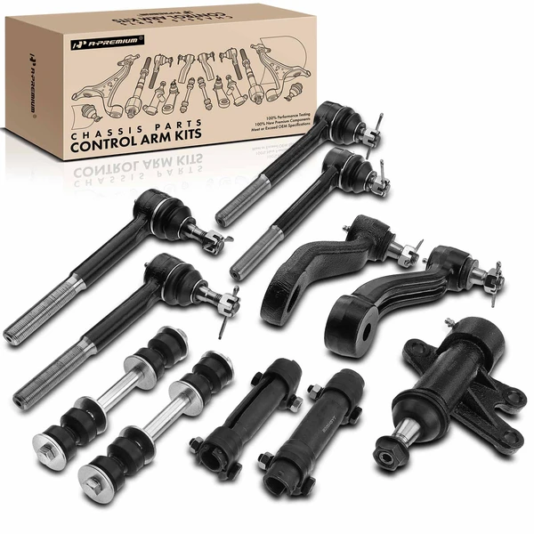 A Set of 11 Sway Bar Link and Tie Rod End Full Kit Front Side A-Premium APCA2601