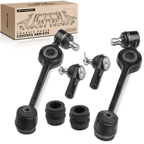 A Set of 6 Control Arm Bushing and Tie Rod End Kit Front Lower A-Premium APCA2608
