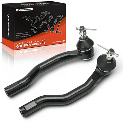 2 Pcs Front Driver & Passenger Outer Steering Tie Rod End
