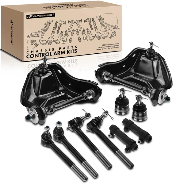 A Set of 10 Control Arm Adjusting Sleeve Ball Joint Tie Rod End Kit Front Side A-Premium APCA2618