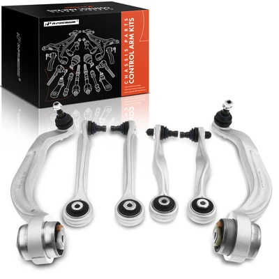6 Pcs Front Lower & Upper Control Arm with Ball Joint