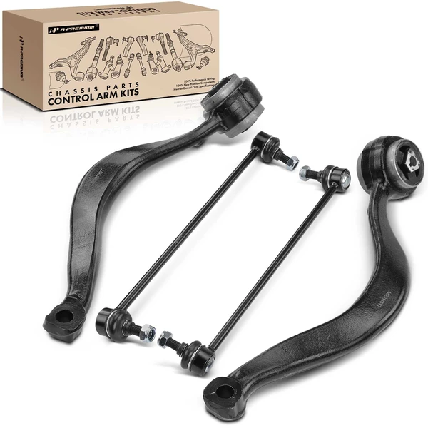 A Set of 4 Control Arm and Sway Bar Link Kit Front Side A-Premium APCA2634