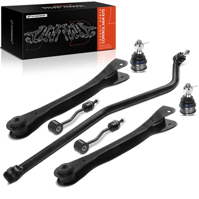 7 Pcs Front Control Arm & Ball Joint Assembly Sway Bar Link