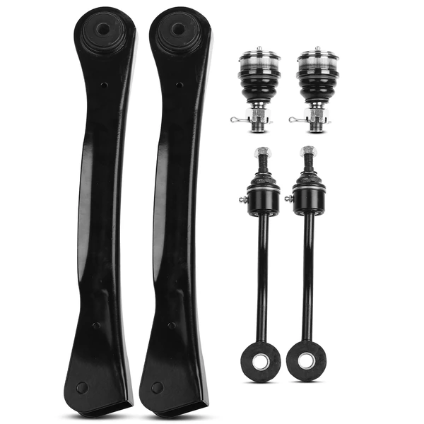 A Set of 6 Control Arm Ball Joint and Sway Bar Link Kit Front Side A-Premium APCA2636