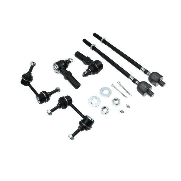 A Set of 6 Sway Bar Link and Tie Rod End Kit Front Inner & Outer A-Premium APCA2638