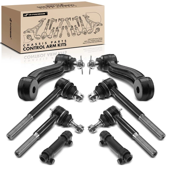 A Set of 8 Tie Rod End Adjusting Sleeve and Idler Arm Kit Inner & Outer A-Premium APCA2639