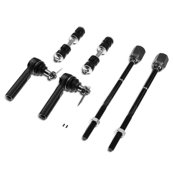 A Set of 6 Sway Bar Link and Tie Rod End Kit Front Side A-Premium APCA2640