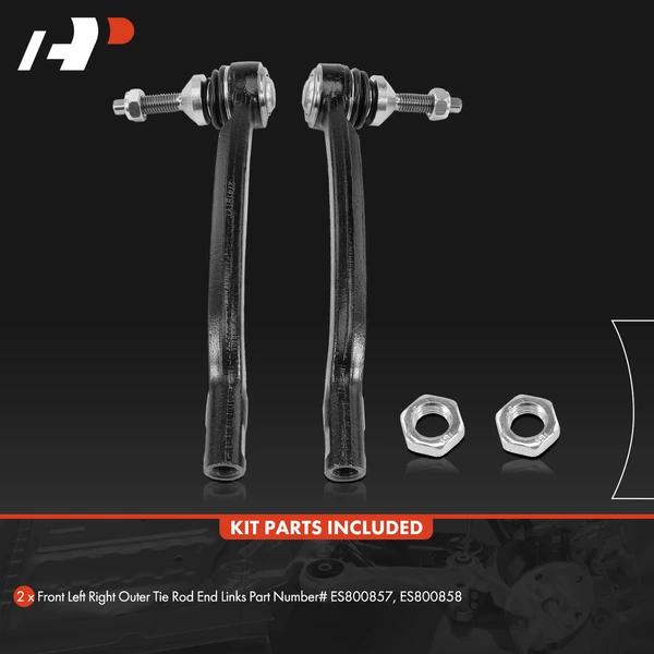 2 Pcs Outer Tie Rod End for Volvo V70 XC90 2003-2014 XC70 2003-2007