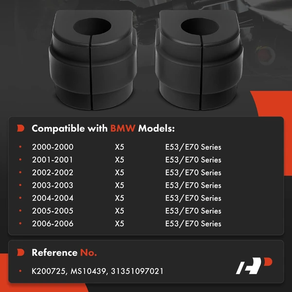 2-Pc Sway Bar Bushing Kit, Front To Frame A-Premium APCA9630