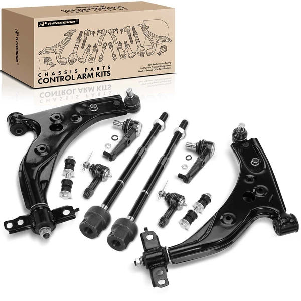 A Set of 10 Control Arm Ball Joint Sway Bar Link Tie Rod End Kit Front Inner & Outer A-Premium APCA3014