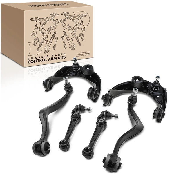2007-2012 Ford Fusion 6-Pc Control Arm and Ball Joint Kit, Front Lower & Upper with Ball Joint A-Premium APCA3025