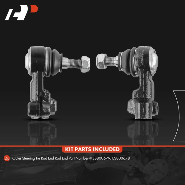 2 Pcs Outer Steering Tie Rod End for Land Rover Freelander 2002-2005 V6 2.5L