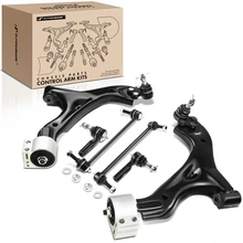 2002-2007 Saturn Vue A Set of 6 Control Arm Sway Bar Link and Tie Rod End Kit Front Side A-Premium APCA3026