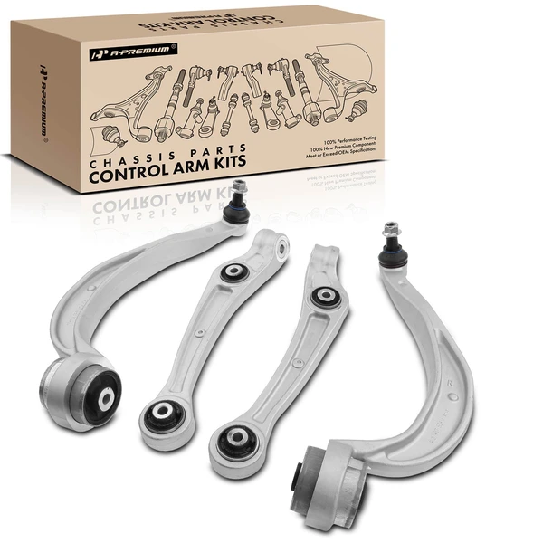 2009 Audi A4 Quattro 4-Pc Control Arm and Ball Joint Kit, Front Side with Ball Joint A-Premium APCA3035