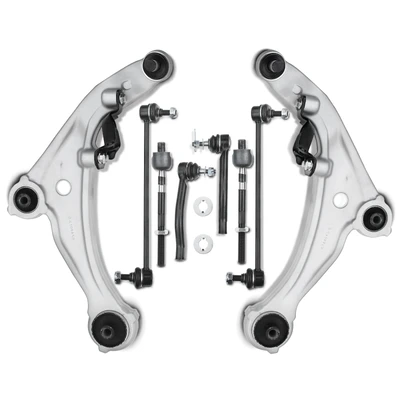 8 Pcs Front Lower Control Arm with Ball Joint Stabilizer Bar Link