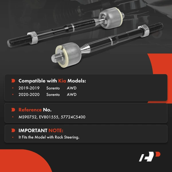 Tie Rod End Front Driver & Passenger Inner A-Premium APCA8022