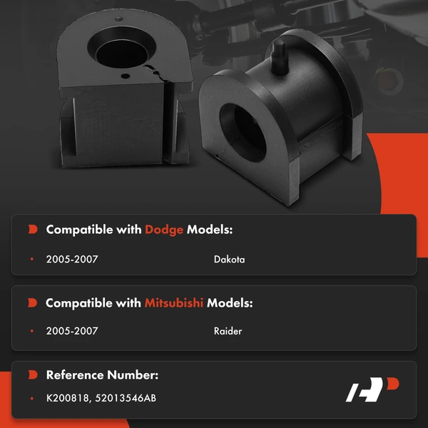 2-Pc Suspension Stabilizer Bar Bushing Kit, Rear To Frame A-Premium APCA9642