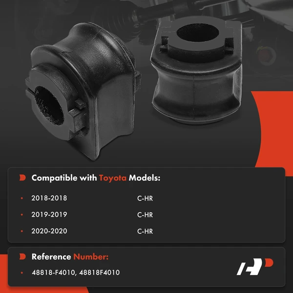 2-Pc Stabilizer Bar Bushing, Rear Driver & Passenger A-Premium APCA9652
