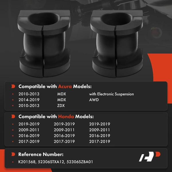 2-Pc Sway Bar Bushing Kit, Rear To Frame A-Premium APCA9654