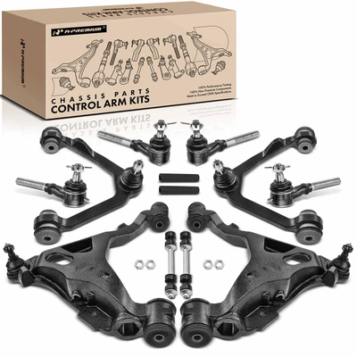 12 Pcs Front Control Arm with Ball Joint Stabilizer Bar Link